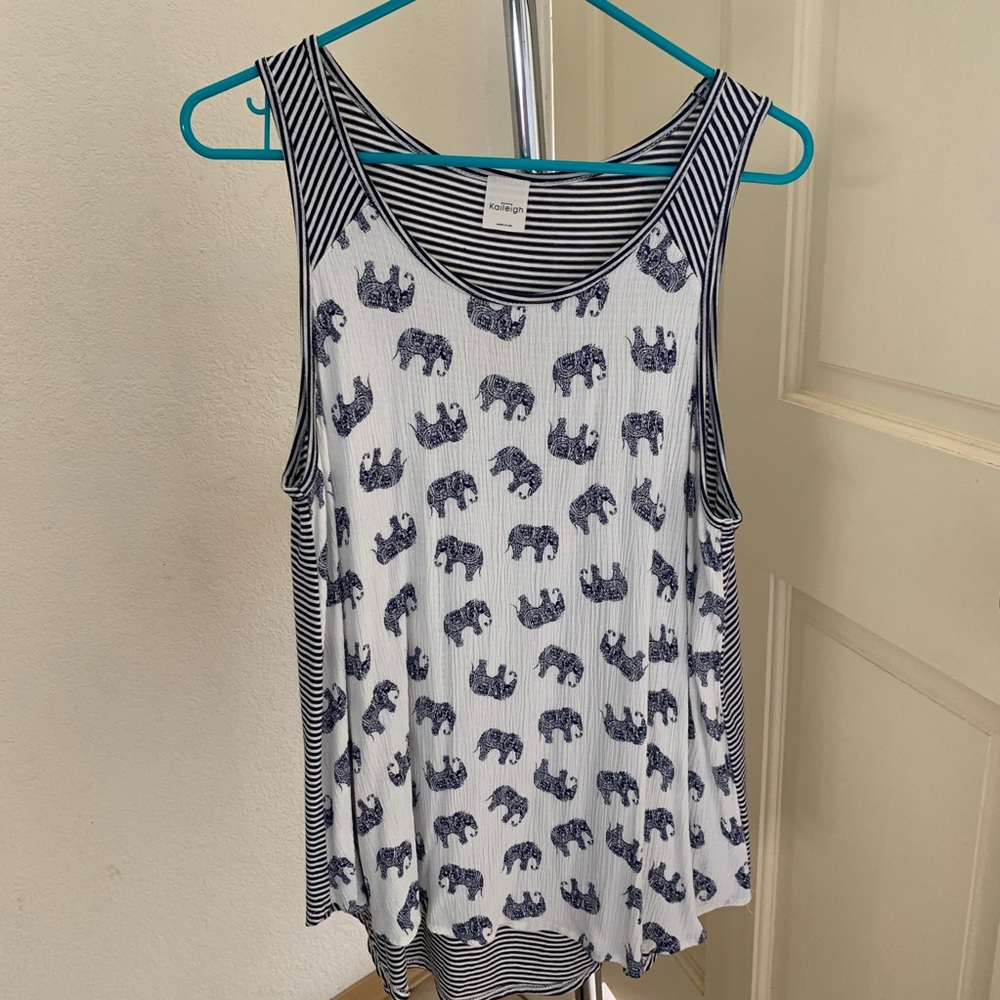 Stitch Fix KAILEIGH L elephant striped tank